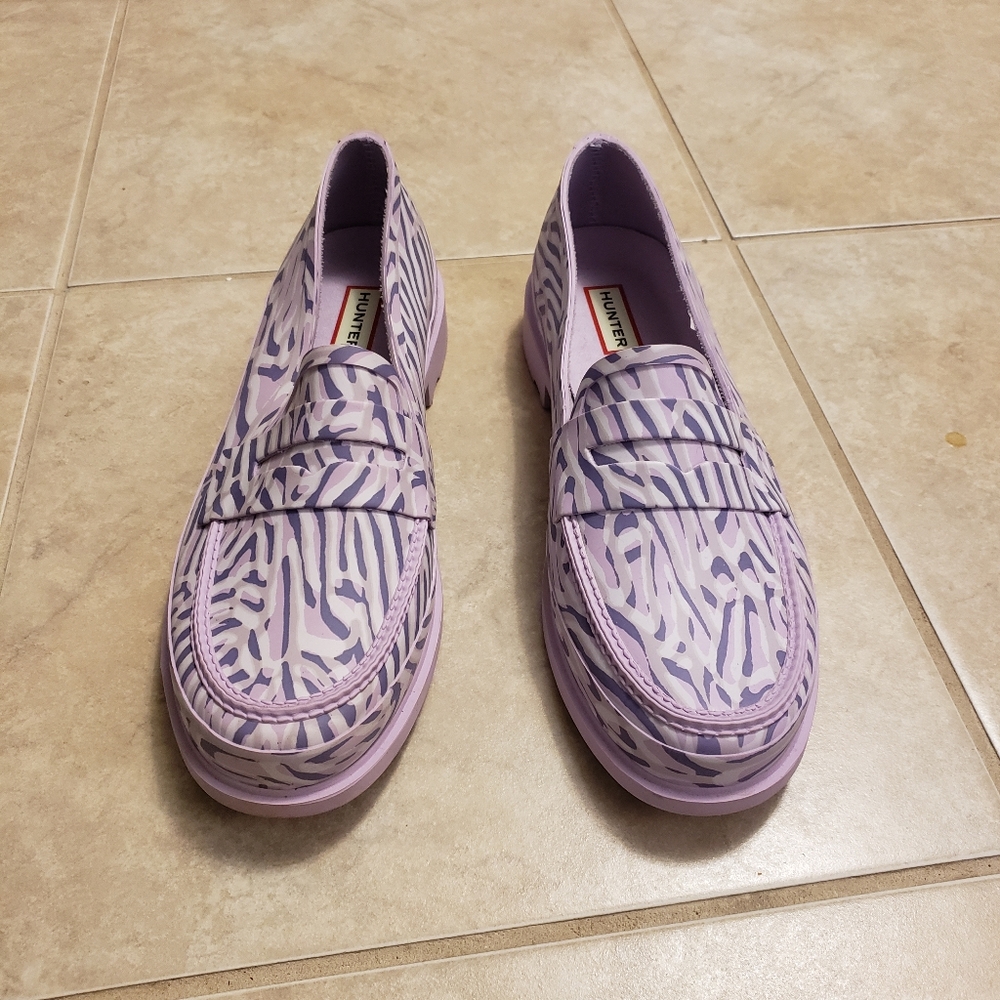 RARE So Cute Hunter Rain Loafers sz 10